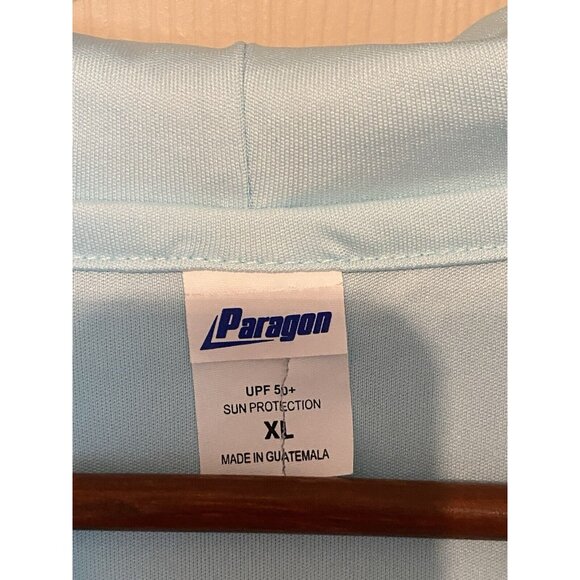 Saunders Brothers 1915 Light Teal Blue Hoodie Men's XL 50 UPF Sun Protection - Picture 5 of 5